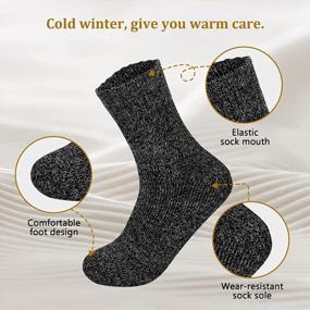 img 3 attached to 🧦 Cozy up in Style: 5-Pack Women's Wool Socks for Winter Warmth and Comfort – Perfect Gift Idea!