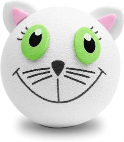 img 1 attached to YGMONER Smile White Cat Car Antenna Topper - Antenna Ball (White Cat)