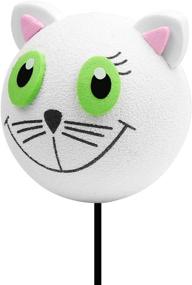 img 4 attached to YGMONER Smile White Cat Car Antenna Topper - Antenna Ball (White Cat)