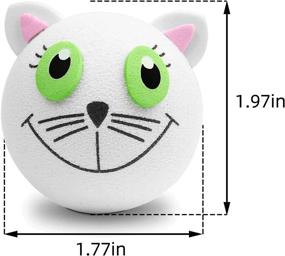 img 2 attached to YGMONER Smile White Cat Car Antenna Topper - Antenna Ball (White Cat)