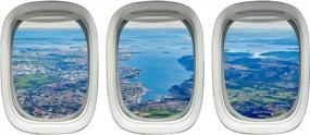 img 1 attached to Transform Your Room With VWAQ PPW6 Airplane Window View Decals!