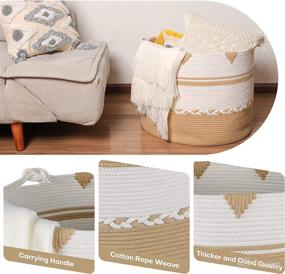 img 1 attached to ANMINY XXXXXLarge Cotton Storage Basket - 24 Inch x