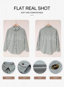 img 1 attached to AlvaQ Corduroy Shacket For Women: Long Sleeve Button Down Shirt With Pockets - Casual Style, Sizes S-4XL
