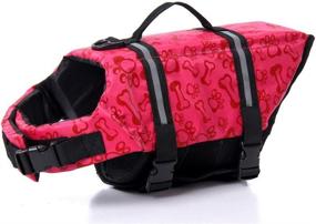 img 4 attached to 🐶 Ripstop Dog Life Jacket - LXLP Pet Preserver Vest with Adjustable Buckles for Safety, Swimming, Boating, Hunting