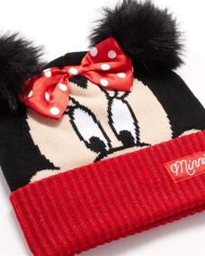 img 1 attached to Cute and Cozy: Disney Minnie Winter Mitten Toddler Girls' Accessories for Cold Weather