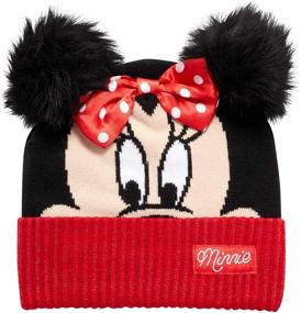 img 3 attached to Cute and Cozy: Disney Minnie Winter Mitten Toddler Girls' Accessories for Cold Weather