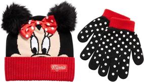 img 4 attached to Cute and Cozy: Disney Minnie Winter Mitten Toddler Girls' Accessories for Cold Weather