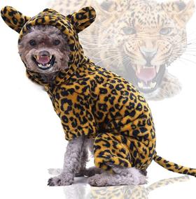 img 3 attached to 🐆 ChezAbby Funny Cheetah Dog Cat Costumes: Adorable Pet Halloween Christmas Cosplay Clothes for Cats and Dogs - Soft Flannel Kitten Outfits, Warm Fleece Doggie Sweater, and Velvety Puppy Apparel