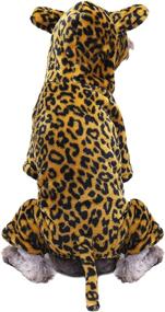img 4 attached to 🐆 ChezAbby Funny Cheetah Dog Cat Costumes: Adorable Pet Halloween Christmas Cosplay Clothes for Cats and Dogs - Soft Flannel Kitten Outfits, Warm Fleece Doggie Sweater, and Velvety Puppy Apparel
