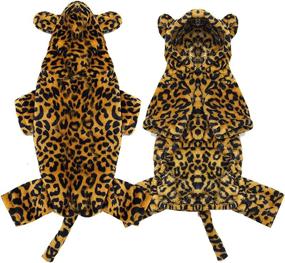 img 2 attached to 🐆 ChezAbby Funny Cheetah Dog Cat Costumes: Adorable Pet Halloween Christmas Cosplay Clothes for Cats and Dogs - Soft Flannel Kitten Outfits, Warm Fleece Doggie Sweater, and Velvety Puppy Apparel