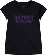 levis little batwing t shirt metallic girls' clothing : tops, tees & blouses logo