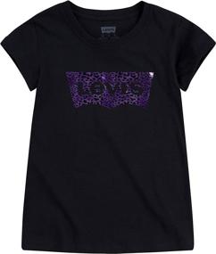 img 1 attached to Levis Little Batwing T Shirt Metallic Girls' Clothing : Tops, Tees & Blouses