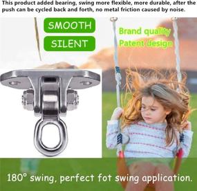 img 3 attached to 🪢 Dakzhou 2 Sets of 304 Stainless Steel Heavy-Duty Hangers: 180° Swing, 800LB Capacity - Perfect for Playground, Porch Swing, Yoga Chair, Hammock Stand - Ideal for Indoor and Outdoor Use!