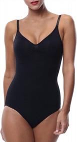 img 4 attached to Franato Women'S Tummy Control Waist Trainer Shapewear Camisole With Thong Bodysuit For A Slim Body Shape And Sexy Look