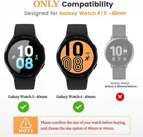 img 3 attached to Goton Galaxy Watch 5 & 4 Screen Protector + Bling Case Combo - Anti-Fog Tempered Glass Films + Glitter Diamond Bumper Covers In Multiple Colors