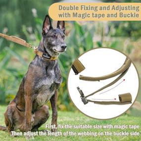 img 2 attached to Gear Up Your Canine Companion With PUPTECK'S Tactical Dog Collar And Leash Set With Double Handle Bungee Leash And Airtags Case
