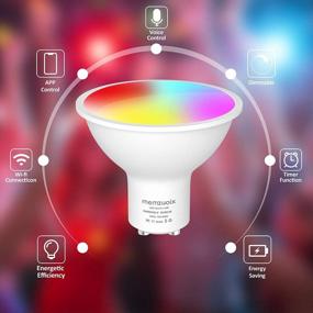 img 1 attached to Memzuoix 2.4G WiFi GU10 LED Smart Light Bulb - Compatible With Alexa & Google Home, RGBCW Color 2700-6500K, APP Control - Pack Of 1