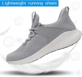 img 1 attached to Stay Active In Style With AKK Women'S Non-Slip Gym Sneakers For Running, Tennis, And Outdoor Sports