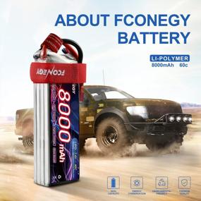 img 1 attached to 8000MAh 7.4V 60C 2S Lipo Battery W/ Deans T Connector For RC Car Trucks Truggy Boat 1/8 1/10 - FCONEGY