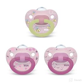 img 4 attached to 👶 NUK Orthodontic Pacifier Value Pack, Girl, 0-6 Months, 3-Pack: Perfect Soothing Solution for Your Little Princess!