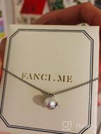 img 1 attached to 🎁 FANCIME June Birthstone Necklace: Sterling Silver 7mm Freshwater Pearl - Cute Animal Collection - Small Dainty Necklace for Women - Fine Jewelry with 16"+2" Extender review by Sabrina Guarino