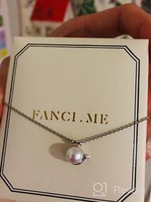 img 5 attached to 🎁 FANCIME June Birthstone Necklace: Sterling Silver 7mm Freshwater Pearl - Cute Animal Collection - Small Dainty Necklace for Women - Fine Jewelry with 16"+2" Extender