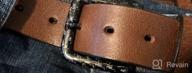 картинка 1 прикреплена к отзыву Premium Brown Leather Men's Belts with Specialist Nickel Accessories от Tom Reasons