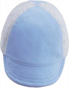 img 2 attached to Protect Your Baby From Harmful Sunrays With Keepersheep Reversible Baseball Cap - Adorable Shell Embroidery And Comfortable Cotton Material!