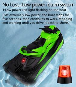 img 1 attached to IOKUKI 2.4G RC Boats For Kids And Adults - Remote Control Boats For Lakes And Pools With Dual Motors And Two Batteries, Two Charger Cables, Low Battery Prompt - Motor Boat In Green