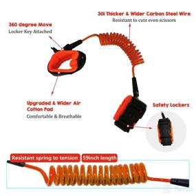 img 2 attached to 2-Pack Child Safety Leash for Walking - Orange, Extended Lengths of 59 and 98 Inches