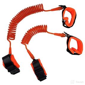 img 3 attached to 2-Pack Child Safety Leash for Walking - Orange, Extended Lengths of 59 and 98 Inches