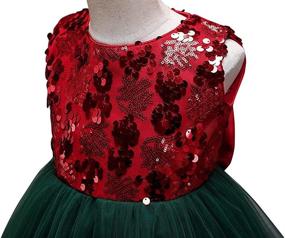 img 2 attached to 🌸 Stunning HUAANIUE Flower Christmas Holiday Dresses - Perfect Girls' Clothing for the Festive Season