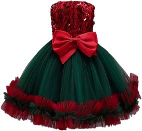 img 3 attached to 🌸 Stunning HUAANIUE Flower Christmas Holiday Dresses - Perfect Girls' Clothing for the Festive Season