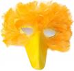 true yellow feather bird mask with yellow beak logo