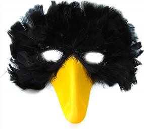 img 1 attached to True Yellow Feather Bird Mask With Yellow Beak