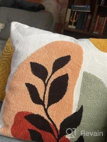 img 5 attached to Merrycolor Boho Abstract Tufted Pillow Covers - Современный стиль середины века для декора кровати, дивана и гостиной - Красочный и привлекательный дизайн - Размер 18X18 - 1PC