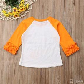 img 3 attached to Infant Halloween Pumpkin Ruffle Clohtes Apparel & Accessories Baby Girls best: Clothing