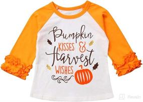 img 4 attached to Infant Halloween Pumpkin Ruffle Clohtes Apparel & Accessories Baby Girls best: Clothing