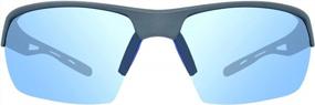 img 3 attached to Revo Jett Sunglasses: Semi-Rimless Rectangle Wrap Frame With Polarized Lenses