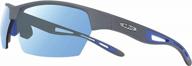 revo jett sunglasses: semi-rimless rectangle wrap frame with polarized lenses logo
