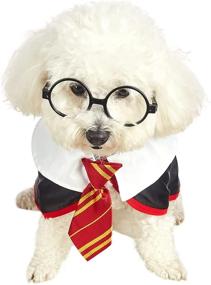 img 1 attached to 🐶 Impoosy Pet Dog Shirts: Funny Cat Wizard Costume - Cute Apparel with Glasses