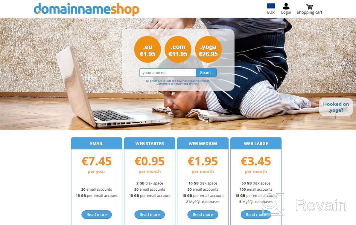 img 1 attached to Domainnameshop Domain Registration review by Justin Metz