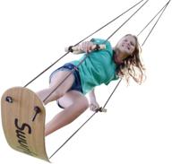 bamboo limited edition swurfer tree swing - adjustable handles, skateboard seat design, and stand up surfing style logo