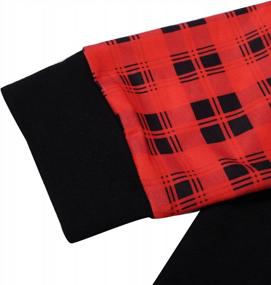 img 1 attached to Shop The Festive TAOHONG Merry Christmas Sweatshirt For Women In Buffalo Plaid And Color Block Print