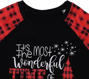 img 3 attached to Shop The Festive TAOHONG Merry Christmas Sweatshirt For Women In Buffalo Plaid And Color Block Print