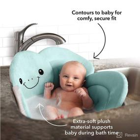 img 1 attached to 🐢 Nuby Turtle Baby Bath Cushion - Soft, Fast-Drying Fabric - Suitable for Bathtub or Sink - Turquoise - Ideal for 0-6 Months