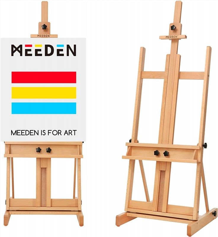 MEEDEN Solid Pine Wood Kids Double-Sided Art Easel,Standing