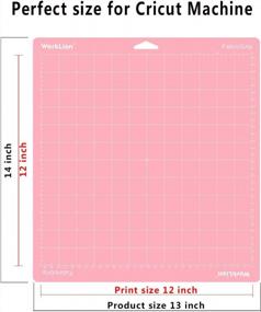 img 1 attached to 3-Pack WORKLION 12X12In Cutting Mat For Cricut Explore One/Air/Air 2/Maker - FabricGrip Adhesive Non-Slip Durable Mats For Leather, Felt & Fabric In Pink