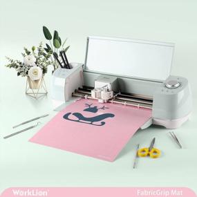 img 3 attached to 3-Pack WORKLION 12X12In Cutting Mat For Cricut Explore One/Air/Air 2/Maker - FabricGrip Adhesive Non-Slip Durable Mats For Leather, Felt & Fabric In Pink