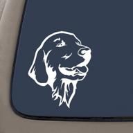 🐕 golden retriever car/truck decal: premium quality white vinyl decal | 5.5-inches tall by cmi decals ni318 logo